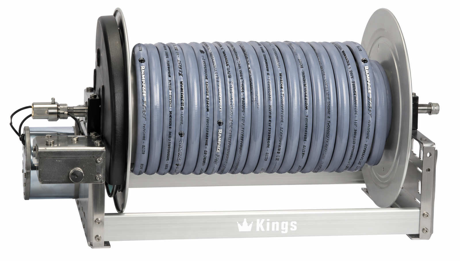Rampage 22" Electric Hose Reel + 200 ft 1/2" Hose Soft Wash Starter Combo